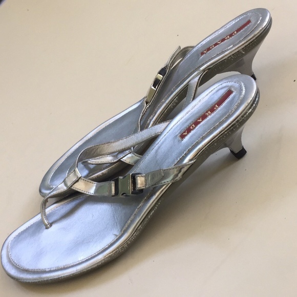 Prada Silver Sandals s/COA - Picture 10 of 15
